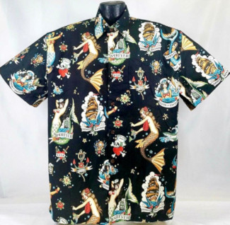 Sailor Tattoos Hawaiian Shirt